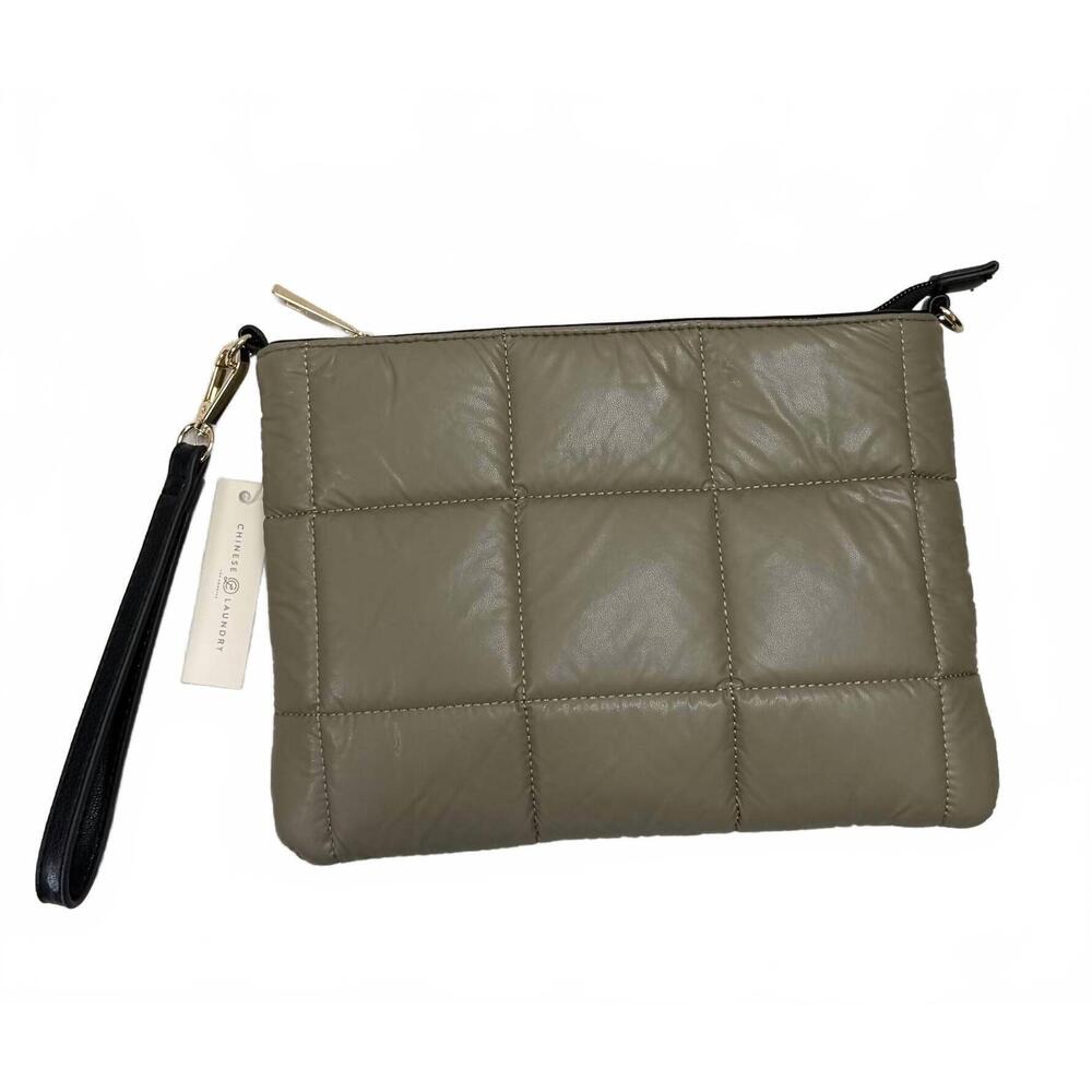 NEW CHINESE LAUNDRY women's wristlet crossbody bag in khaki